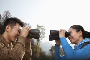 Couple noticing each other with mindfulness